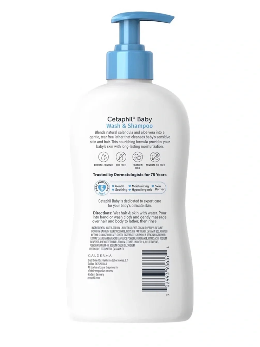 Cetaphill Baby Wash & Shampoo Tear Free